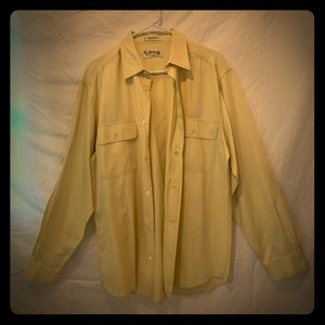 L Orvis Silk/Cotton Long Sleeve Button Up Shirt